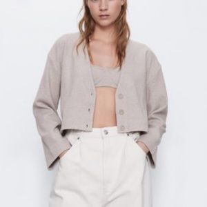 ZARA BRALETTE AND CARDIGAN SET